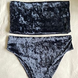 Navy Velvet Bikini